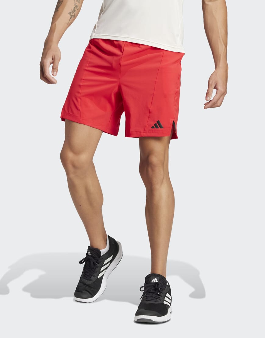adidas Performance - Designed for training - Workout-Shorts in Pure Ruby-Rot von adidas performance