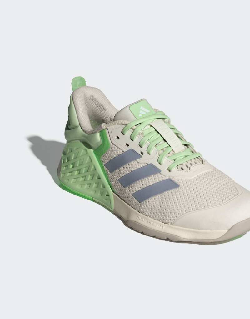 adidas Performance - Dropset 3 - Krafttrainingsschuhe in Halo Silver / Semi Green Spark-Silber von adidas performance