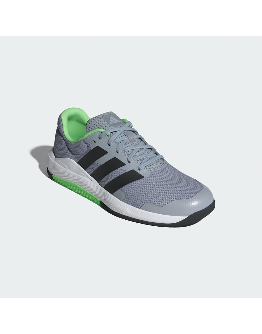 adidas Performance - Dropset Base - Trainingsschuhe in Halo Silver/Lime Burst/Core-Schwarz-Silber von adidas performance