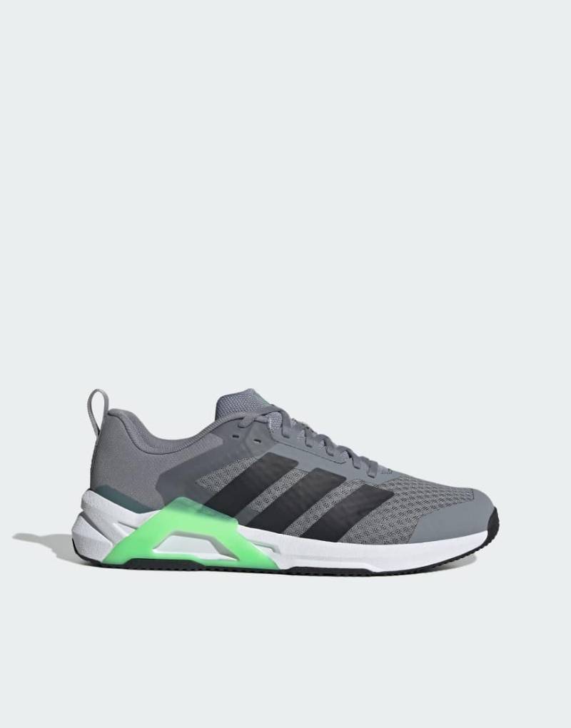 adidas Performance - Dropset Control - Trainingsschuhe in Grau/Core Black/Lime Burst von adidas performance