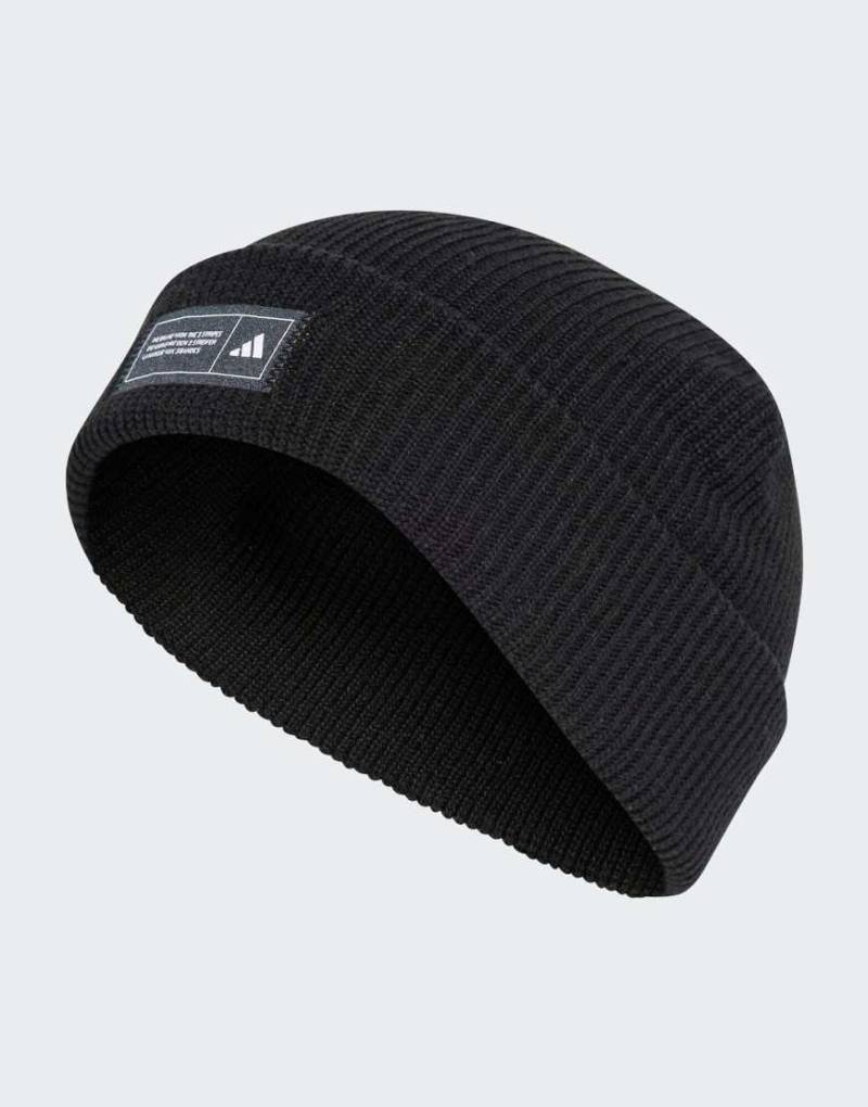 adidas Performance - Essentials - Mütze in Schwarz und Weiß mit Umschlagbund von adidas performance