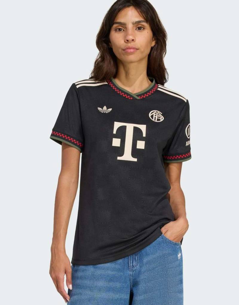 adidas Performance - FC Bayern 2025/2026 - Ausweich-Trikot in Schwarz / Halo-Elfenbein von adidas performance