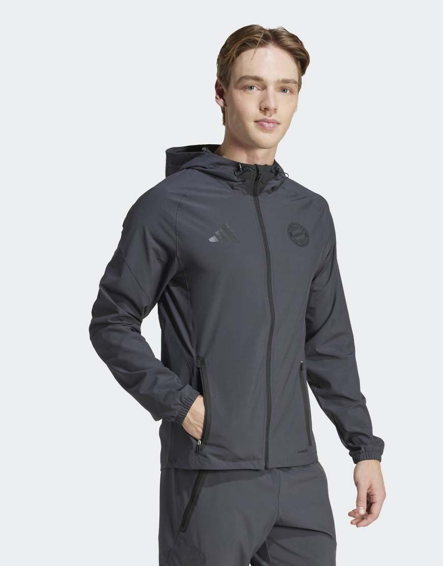 adidas Performance - FC Bayern 25 Competition Vis - Funktionale Auswärtsspiel-Trainingsjacke in Grau von adidas performance
