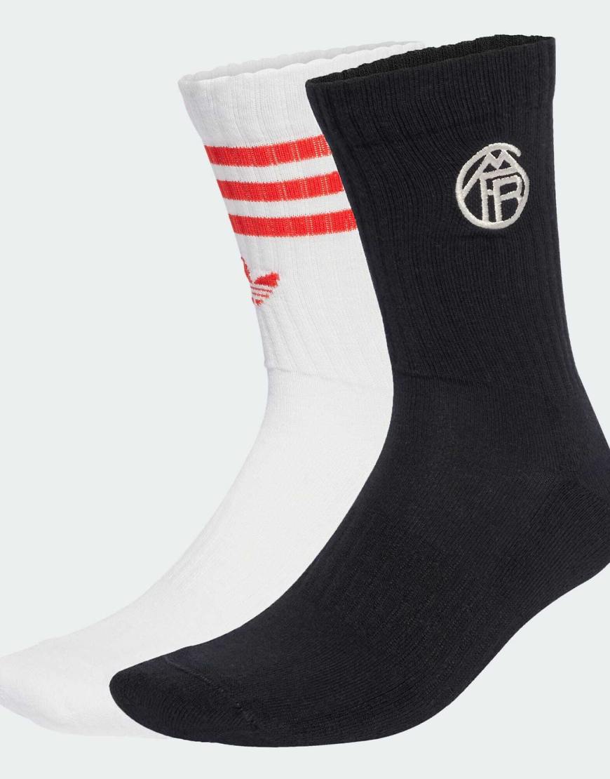 adidas Performance - FC Bayern - 2er Pack Socken in Schwarz/Weiß von adidas performance