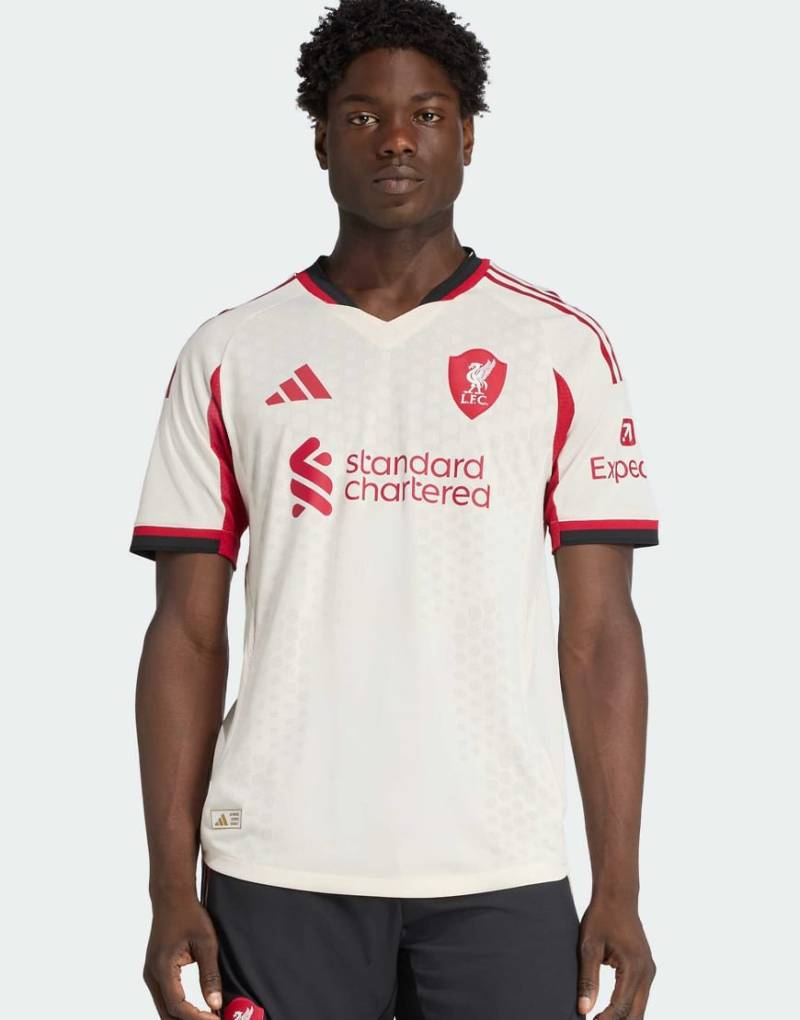 adidas Performance - FC Liverpool 25/26 - Authentisches Auswärts-Trikot in Wonder White-Weiß von adidas performance