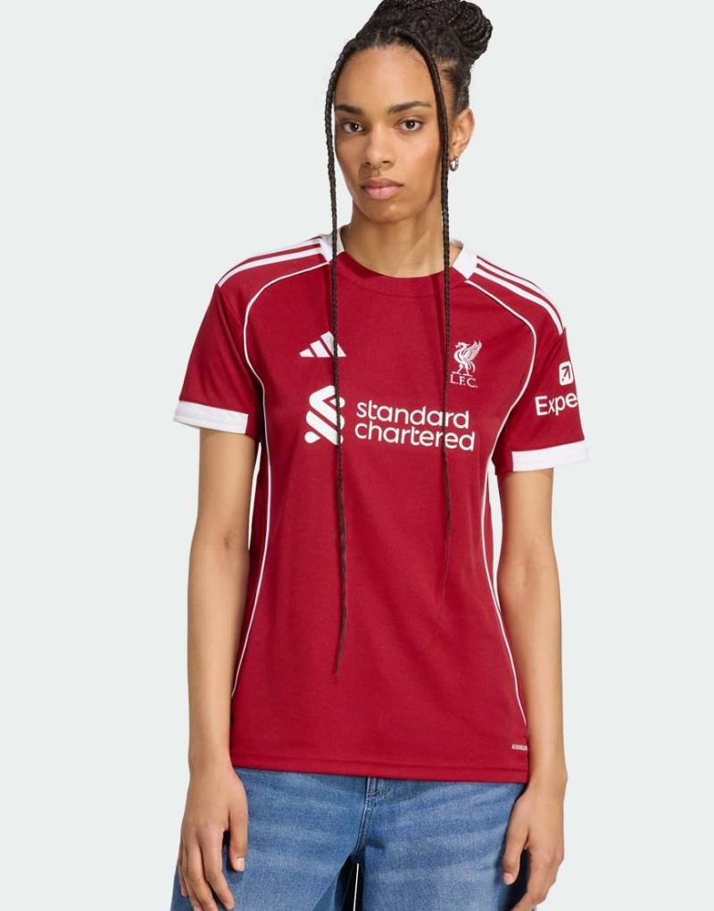 adidas Performance - FC Liverpool 25/26 - Heim-Trikot in Erdbeerrot von adidas performance