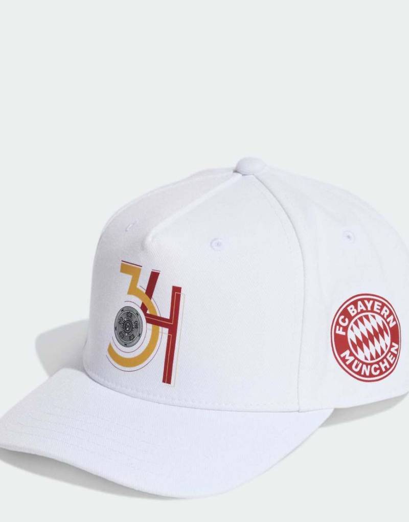 adidas Performance - FCB Championship Winner - Flache Kappe in Weiß von adidas performance