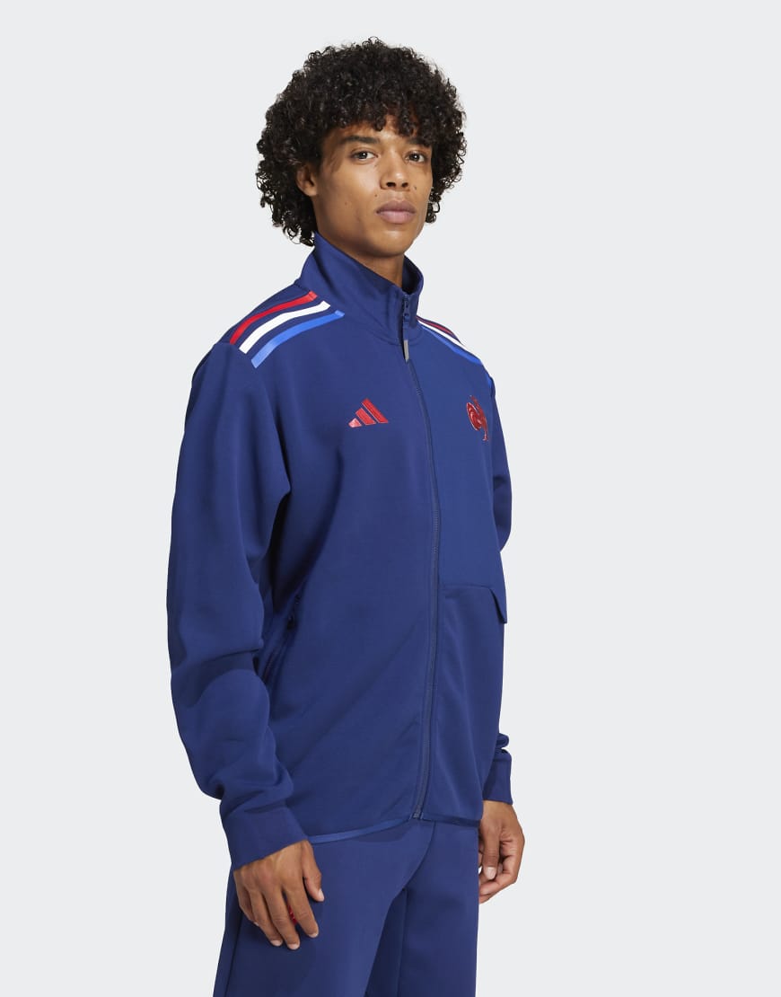 adidas Performance - France Rugby Anthem - Jacke in Dunkelblau von adidas performance
