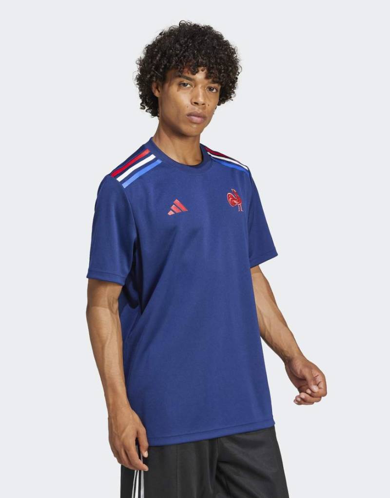 adidas Performance - France Rugby - Home - Supporter-T-Shirt in Dunkelblau von adidas performance