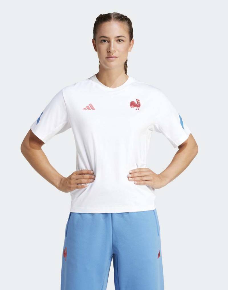 adidas Performance - France Z. N.E. - T-Shirt in Weiß von adidas performance