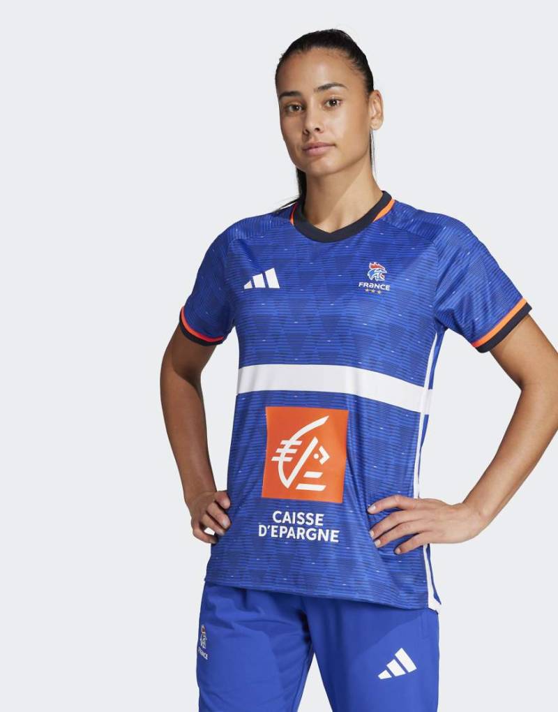 adidas Performance - Frankreich - Handball - Replika-Trikot in Semi Lucid Blue-Blau von adidas performance