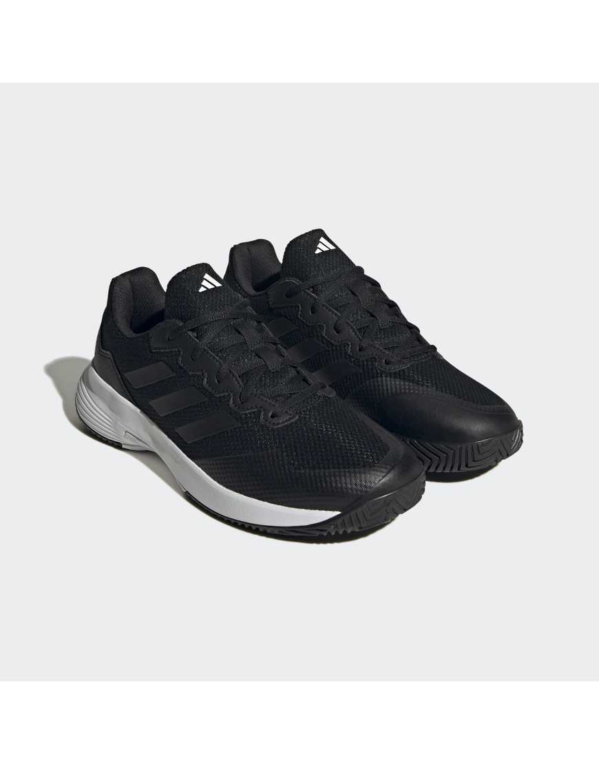 adidas Performance - Gamecourt 2.0 - Tennisschuhe in Core-Schwarz/Core-Schwarz/Grau von adidas performance