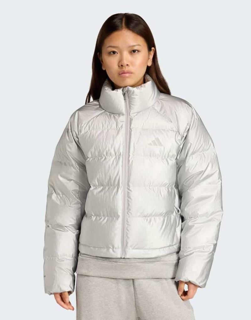 adidas Performance - Helionic Holiday Climawarm - Daunenjacke in Silver Metallic-Silber von adidas performance