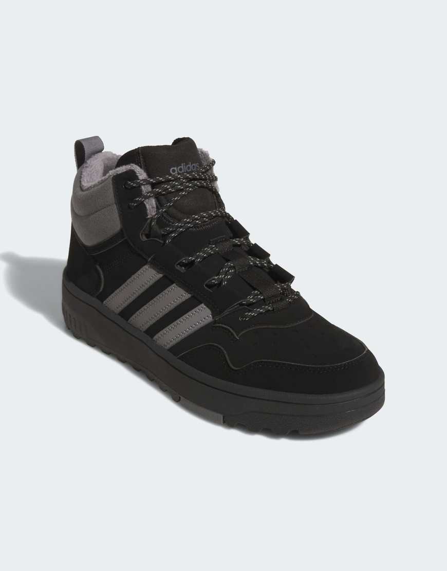 adidas Performance - Hoops 4.0 - Mittelhohe Schuhe in Schwarz und Grau von adidas performance