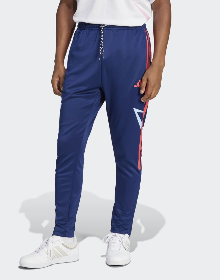 adidas Performance - House of Tiro Nations - Trainingshose in Dunkelblau, Glow Blue und Semi von adidas performance