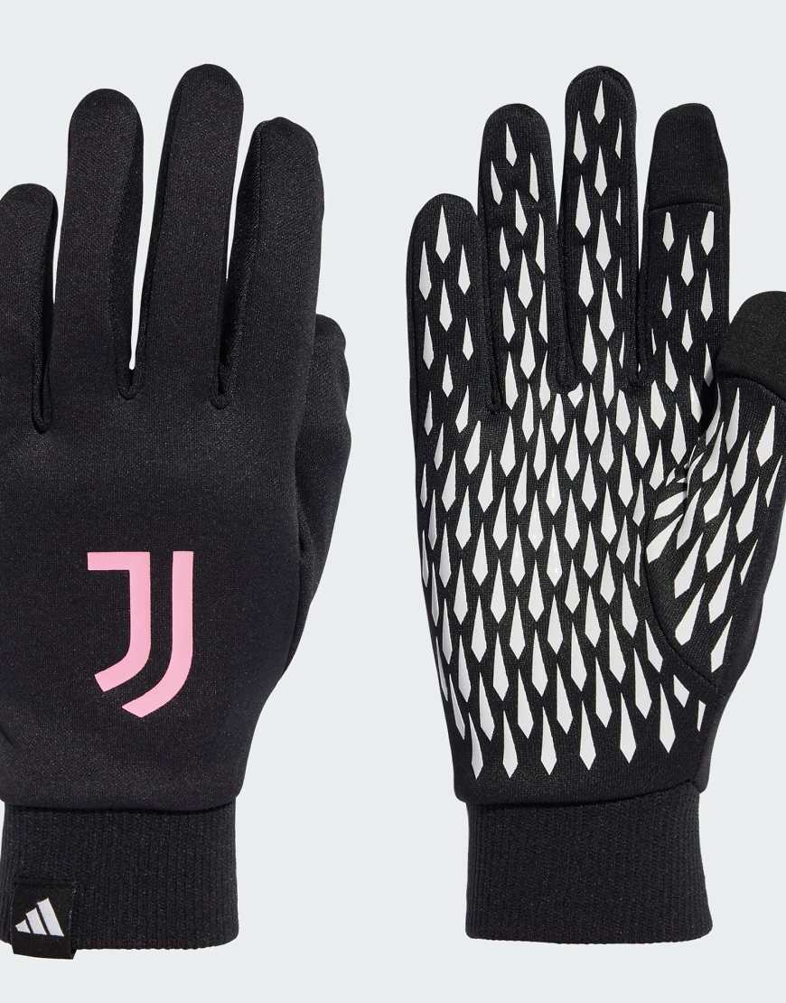 adidas Performance - Juventus Home - Feldspieler-Handschuhe in Schwarz/Weiß/Bliss Pink von adidas performance
