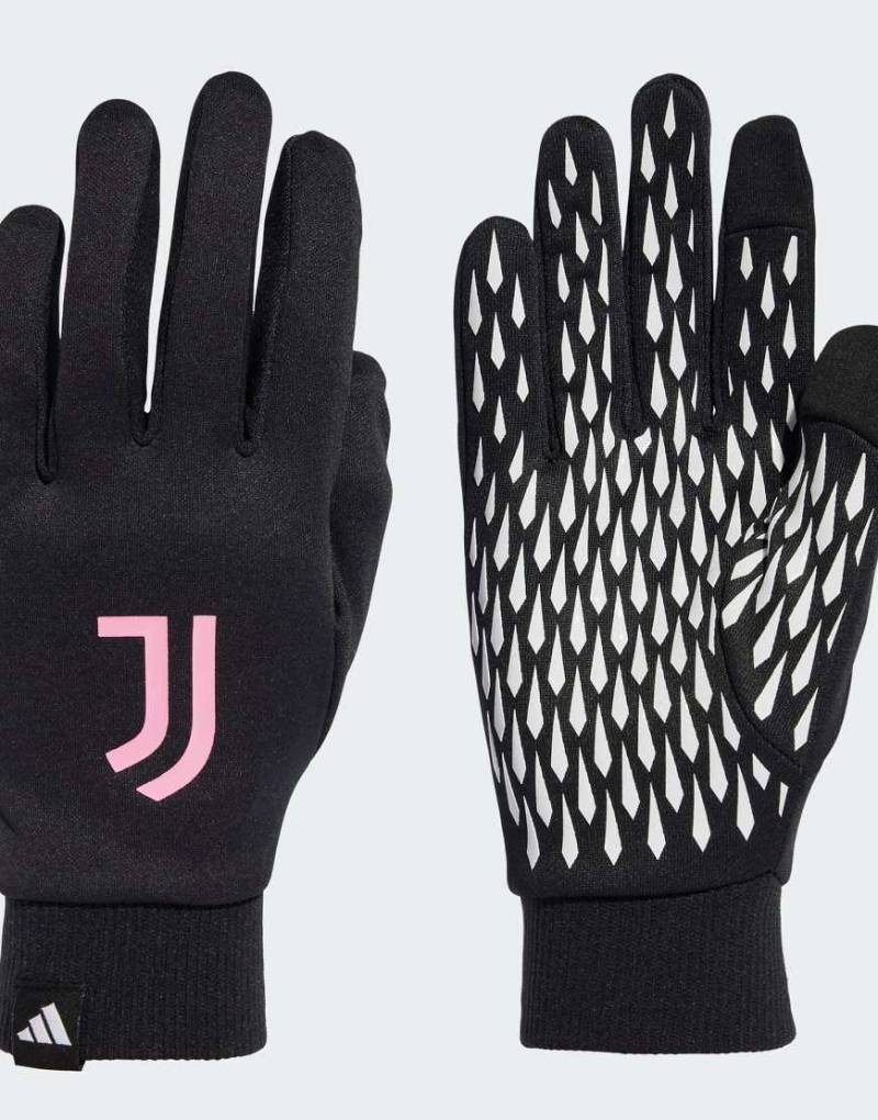 adidas Performance - Juventus Home - Feldspieler-Handschuhe in Schwarz/Weiß/Bliss Pink von adidas performance
