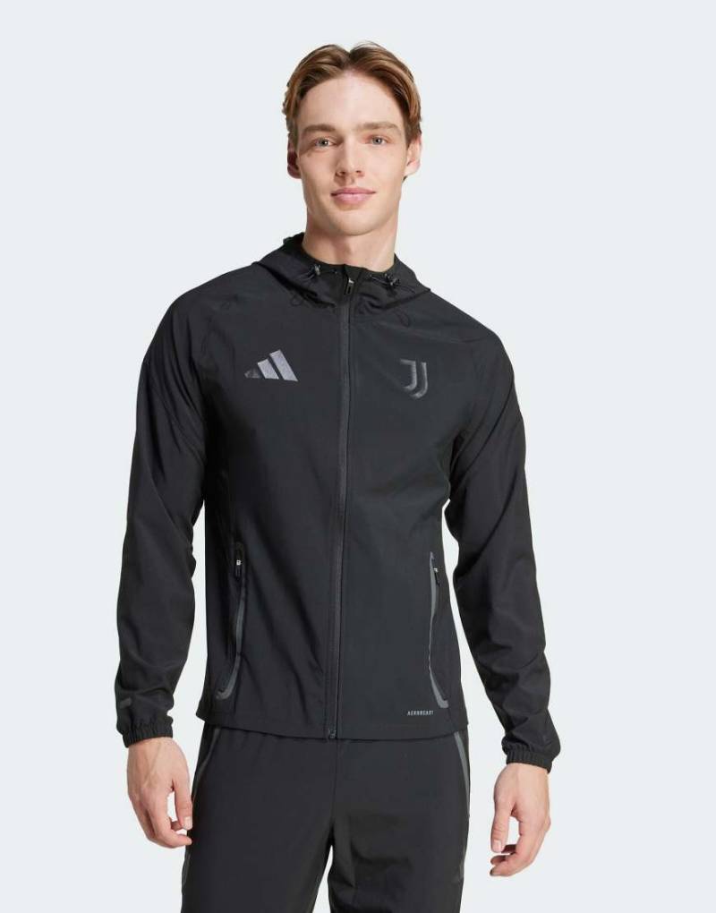 adidas Performance - Juventus Tiro 25 Competition Vis - Funktionale Auswärtsspiel-Trainingsjacke in Schwarz von adidas performance