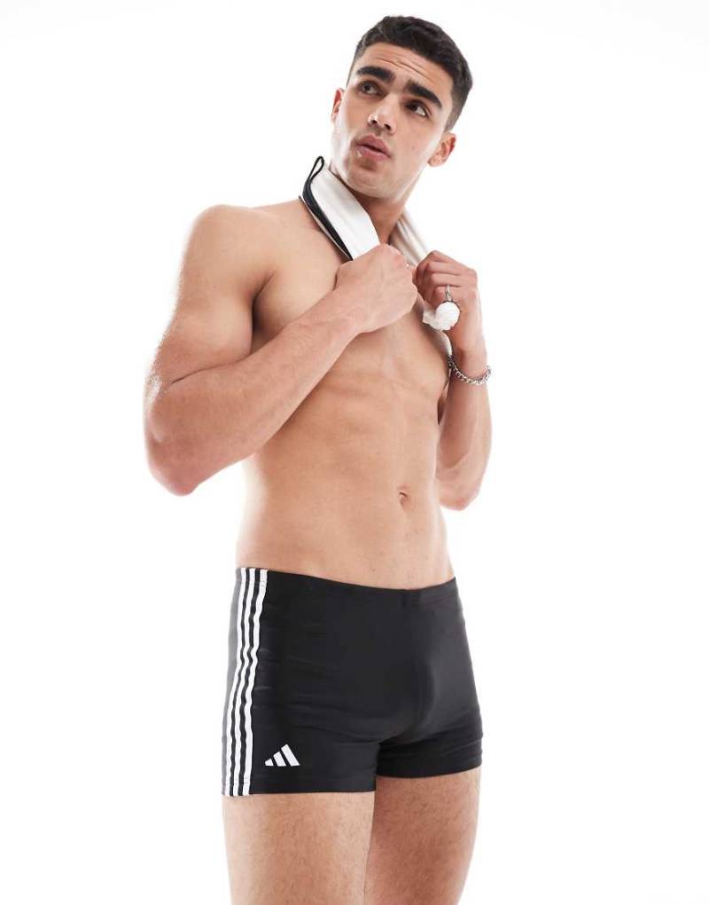 adidas Performance - Klassische Bade-Boxershorts in Schwarz mit den 3 Streifen von adidas performance