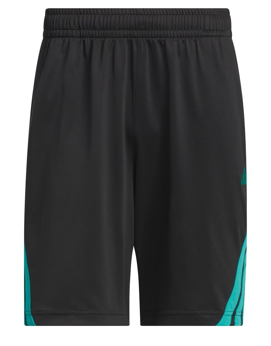 adidas Performance - Legends - Basketballshorts in Schwarz/Pure Teal mit den 3 Streifen von adidas performance