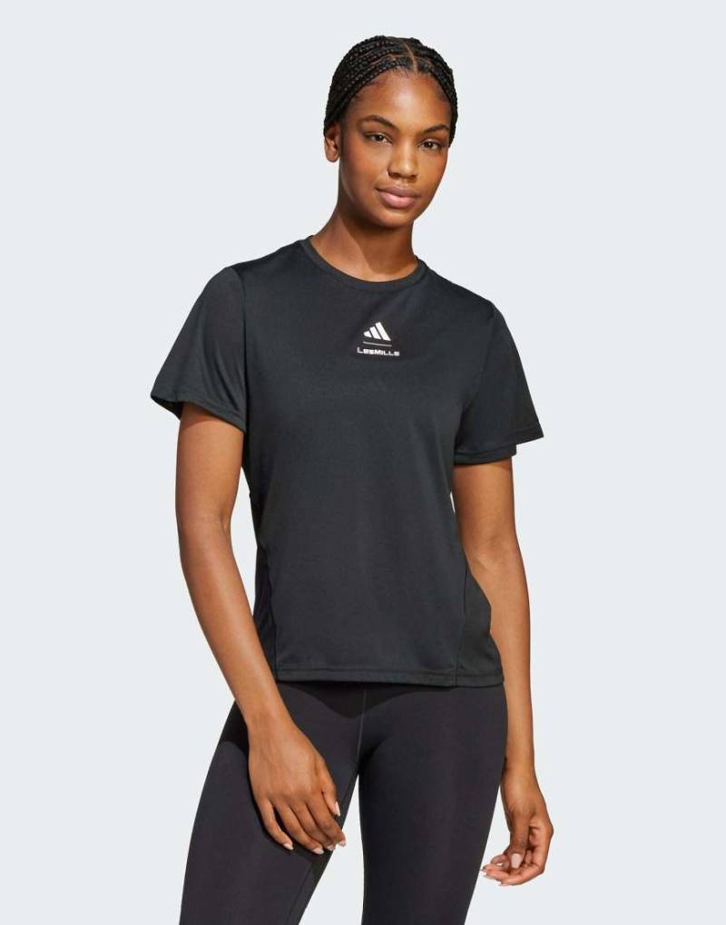 adidas Performance - Les Mills - T-Shirt in Schwarz mit Grafiklogo von adidas performance