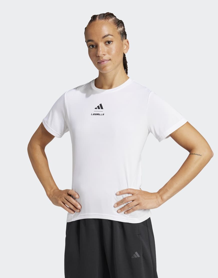 adidas Performance - Les Mills - Tanktop in Weiß mit Grafiklogo von adidas performance