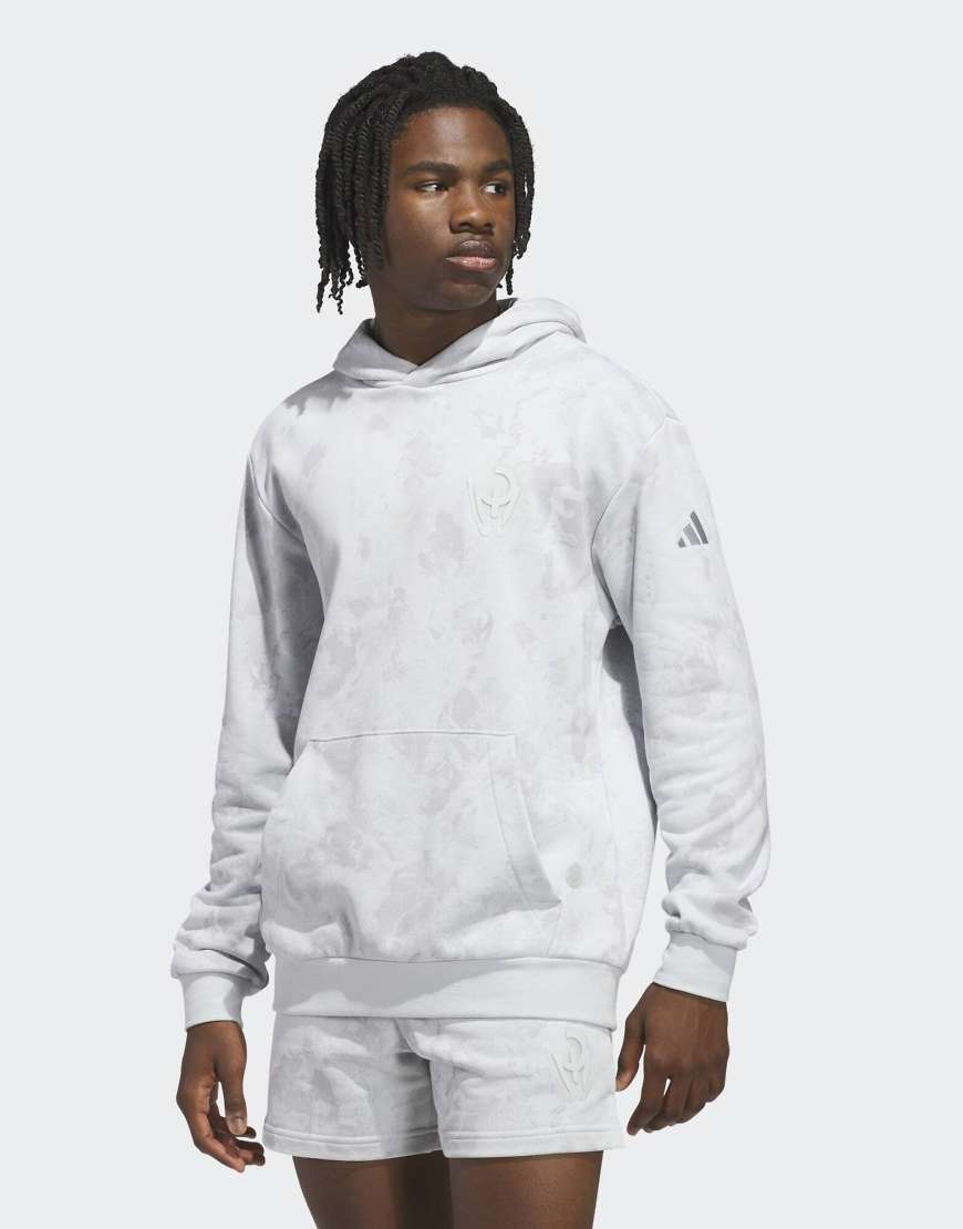 adidas Performance - Mahomes Iced Time - Kapuzenpullover aus French Terry in klarem Grau von adidas performance