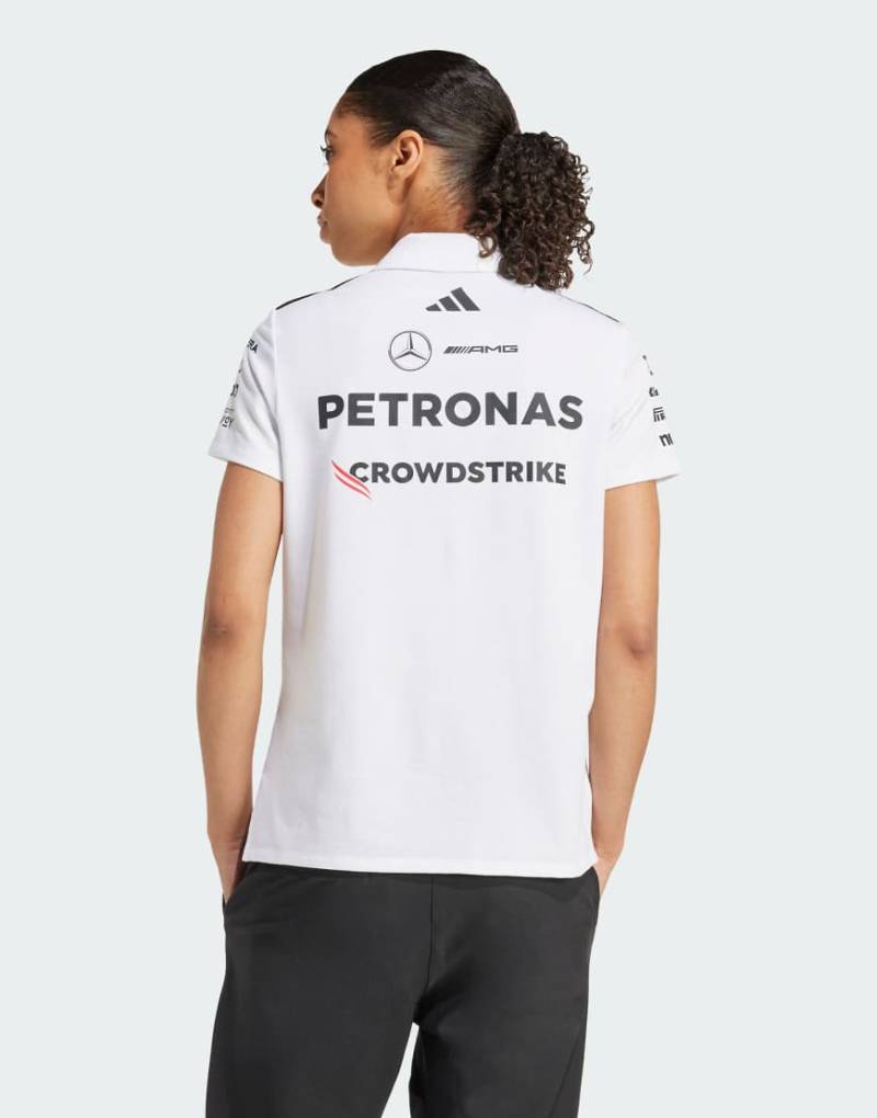 adidas Performance - Mercedes-AMG Petronas Formel 1 One Team - Polohemd in Weiß meliert/Schwarz von adidas performance