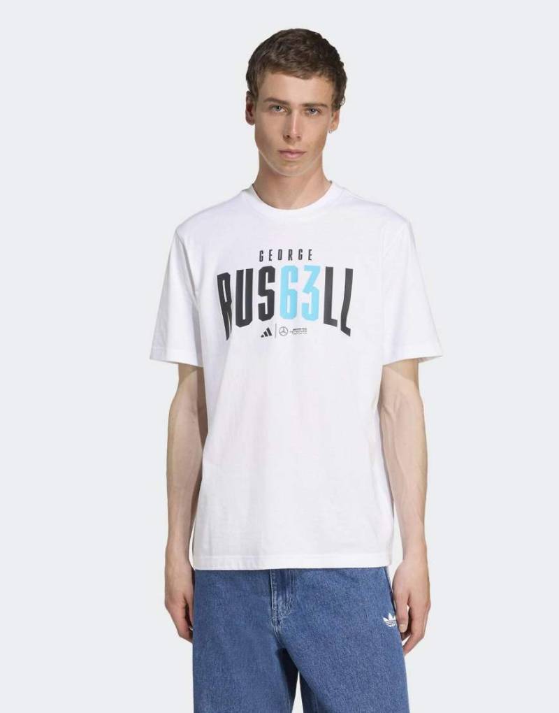 adidas Performance - Mercedes-AMG Petronas Formel 1 Team George Russell - T-Shirt in Weiß von adidas performance
