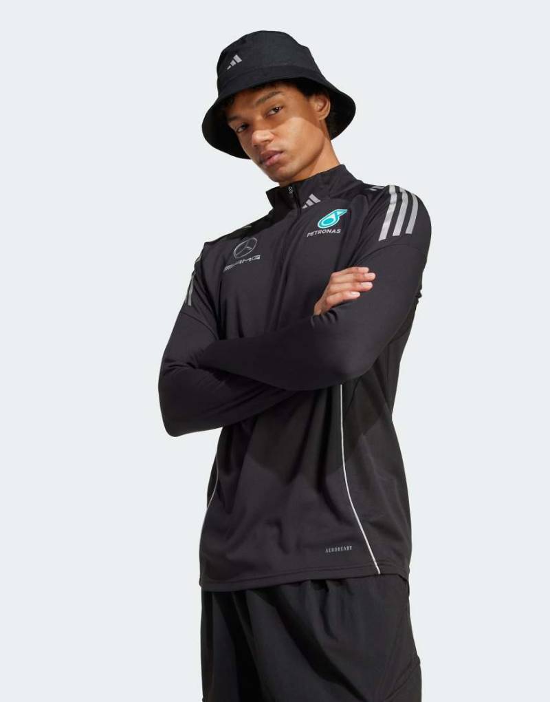 adidas Performance - Mercedes-AMG Petronas Formula One Team - Mechaniker-Top in Schwarz/Reflektierendem Silber von adidas performance