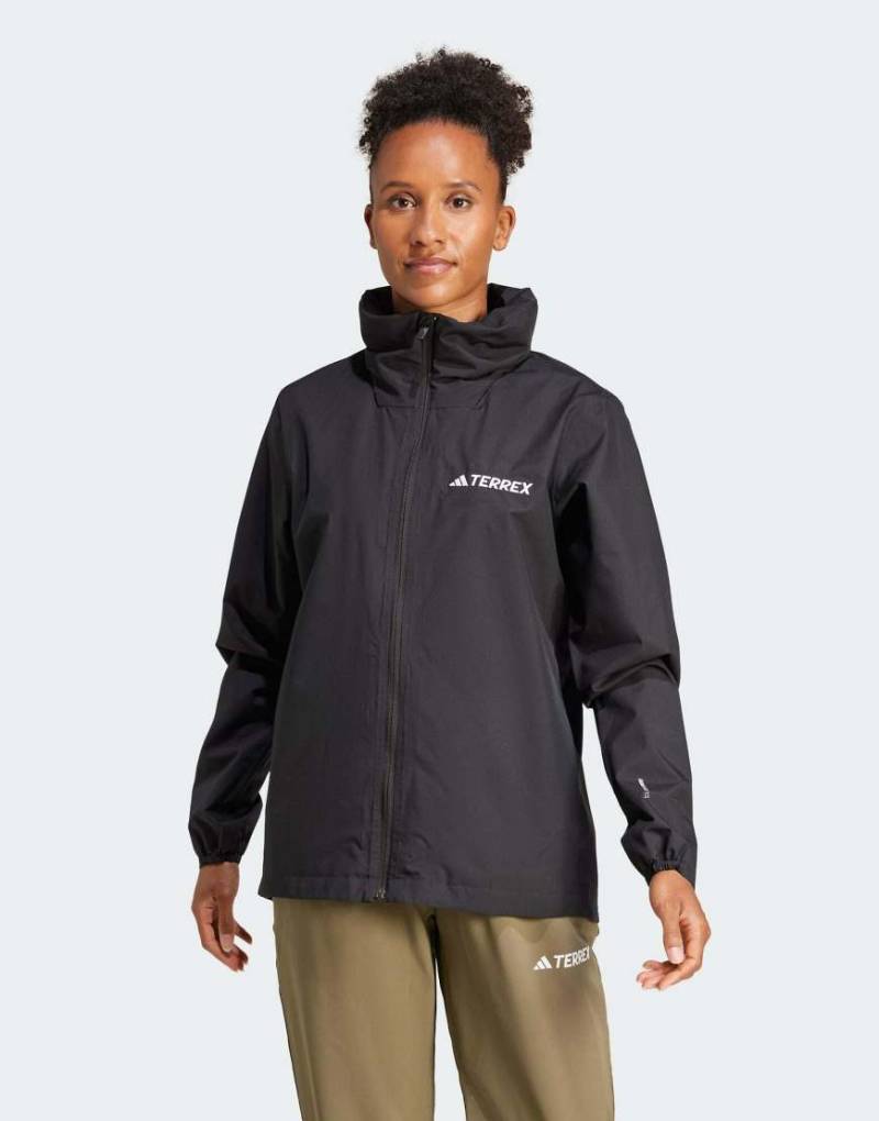adidas Performance - Multi Essentials - Regenjacke in Schwarz, 2l von adidas performance