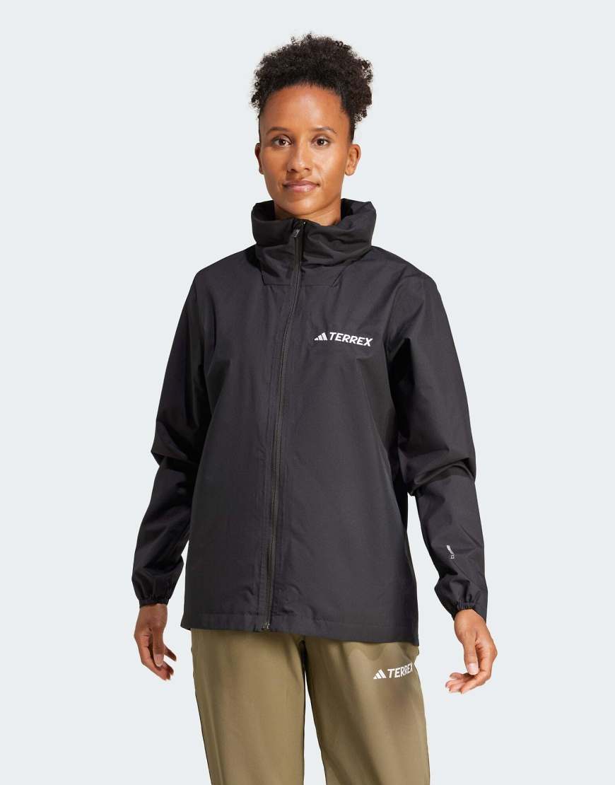 adidas Performance - Multi Essentials - Regenjacke in Schwarz, 2l von adidas performance