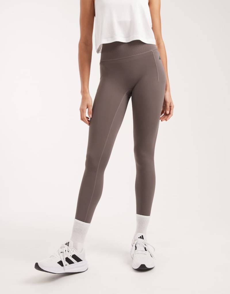 adidas Performance - Optime Power - 7/8-Leggings in Anthrazit-Grau von adidas performance