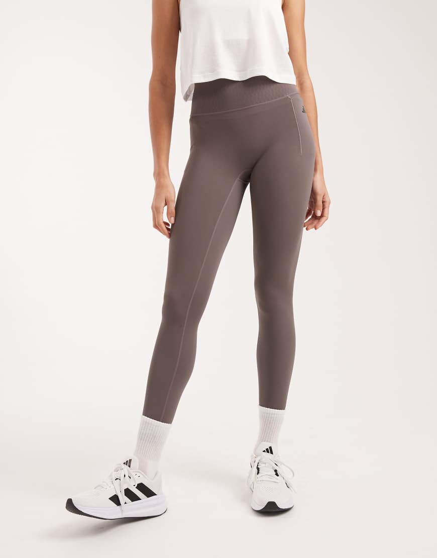 adidas Performance - Optime Power - 7/8-Leggings in Anthrazit-Grau von adidas performance