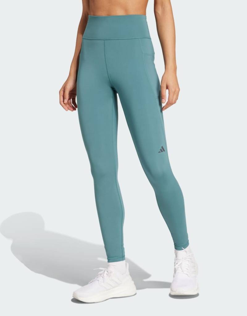 adidas Performance - Own The Run - 7/8-Leggings in Petrol-Blau von adidas performance