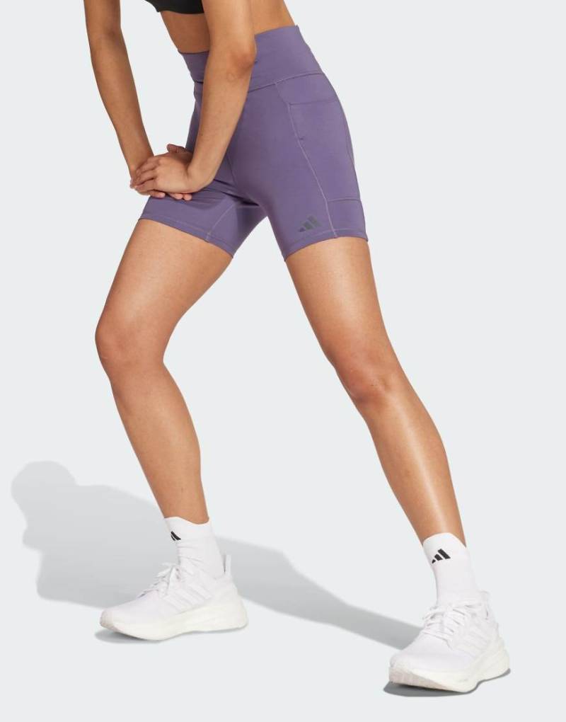 adidas Performance - Own The Run - Kurze Leggings in Preloved Violet-Lila von adidas performance