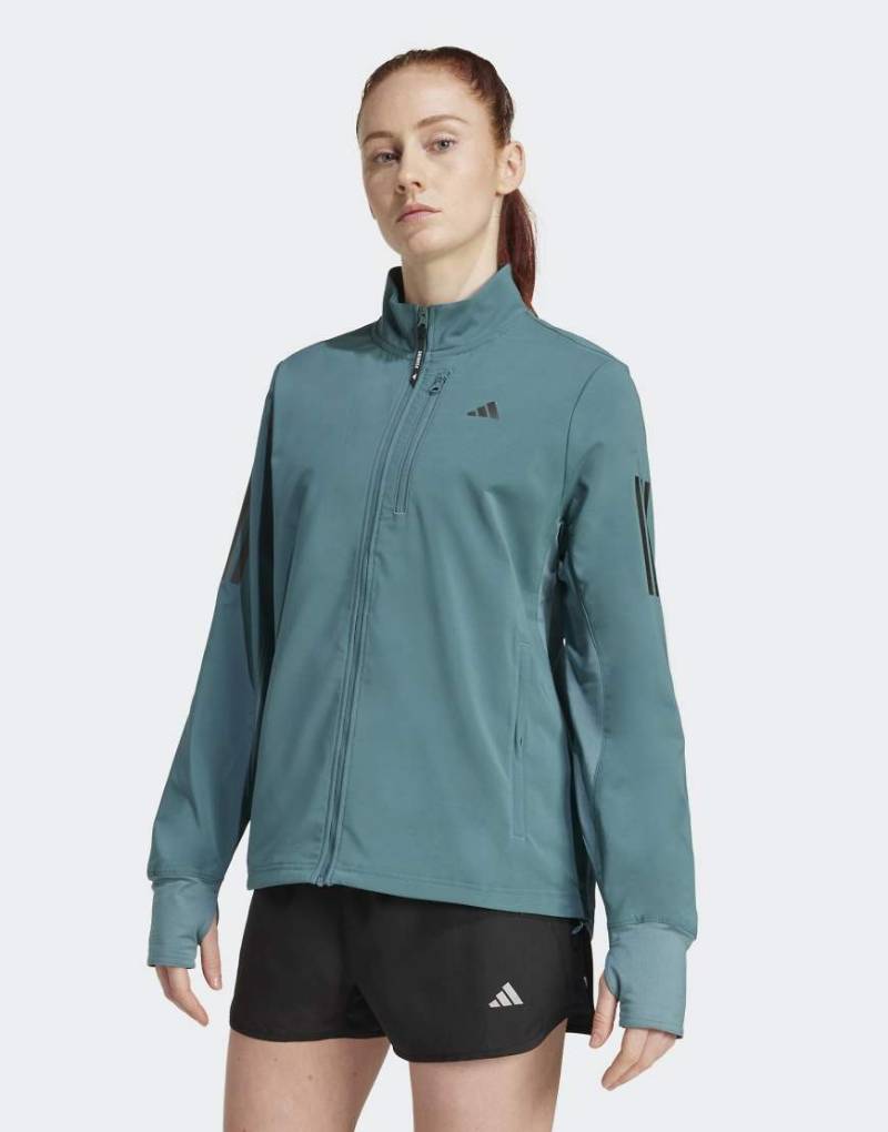 adidas Performance - Own the run Winterized - Jacke in Blaugrün von adidas performance