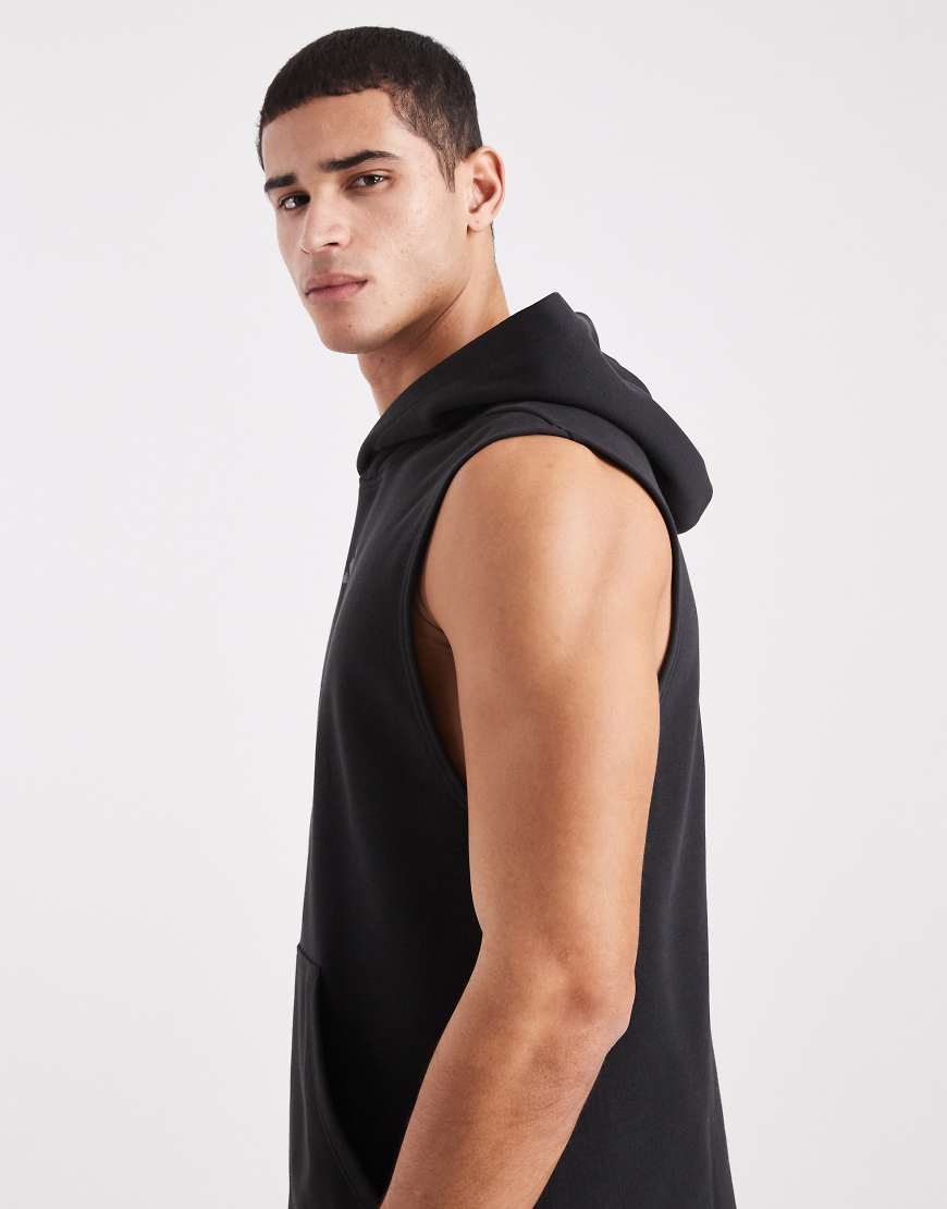 adidas Performance - Power Workout - Tanktop in Schwarz mit Kapuze von adidas performance