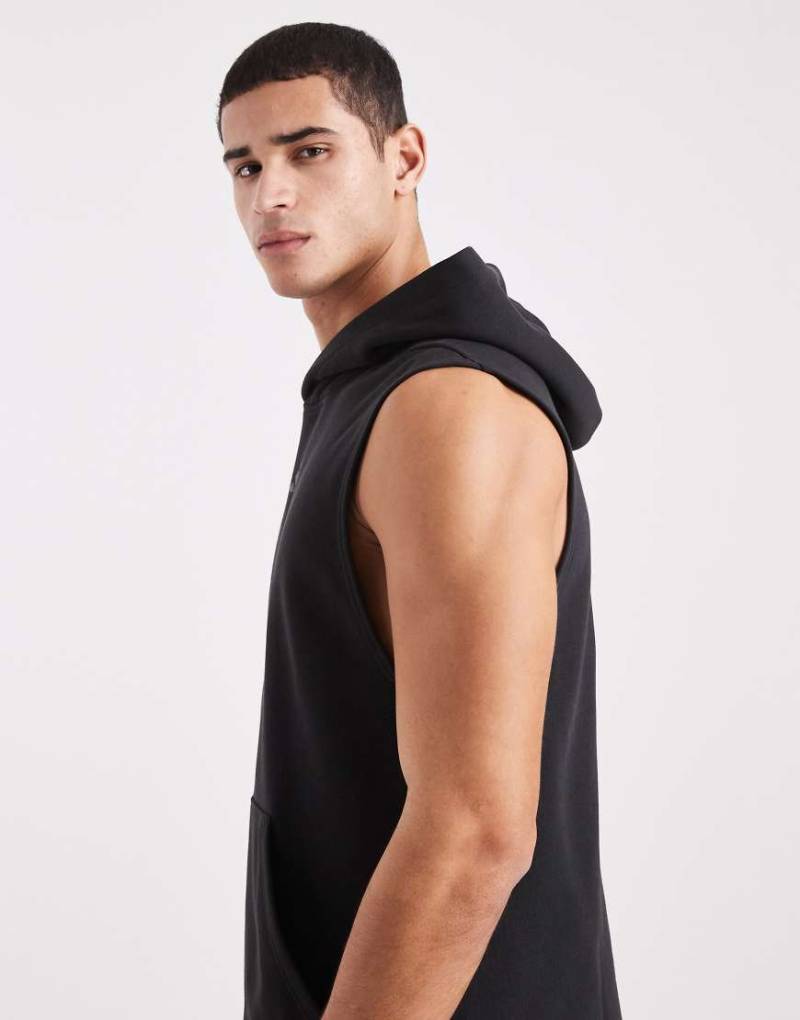 adidas Performance - Power Workout - Tanktop in Schwarz mit Kapuze von adidas performance