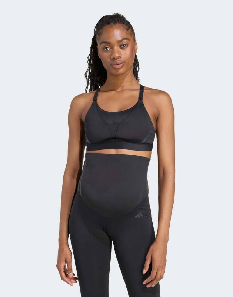 adidas Performance - Powerimpact - Luxuriöser Still-BH in Schwarz/Carbon mit mittlerer Stützfunktion von adidas performance