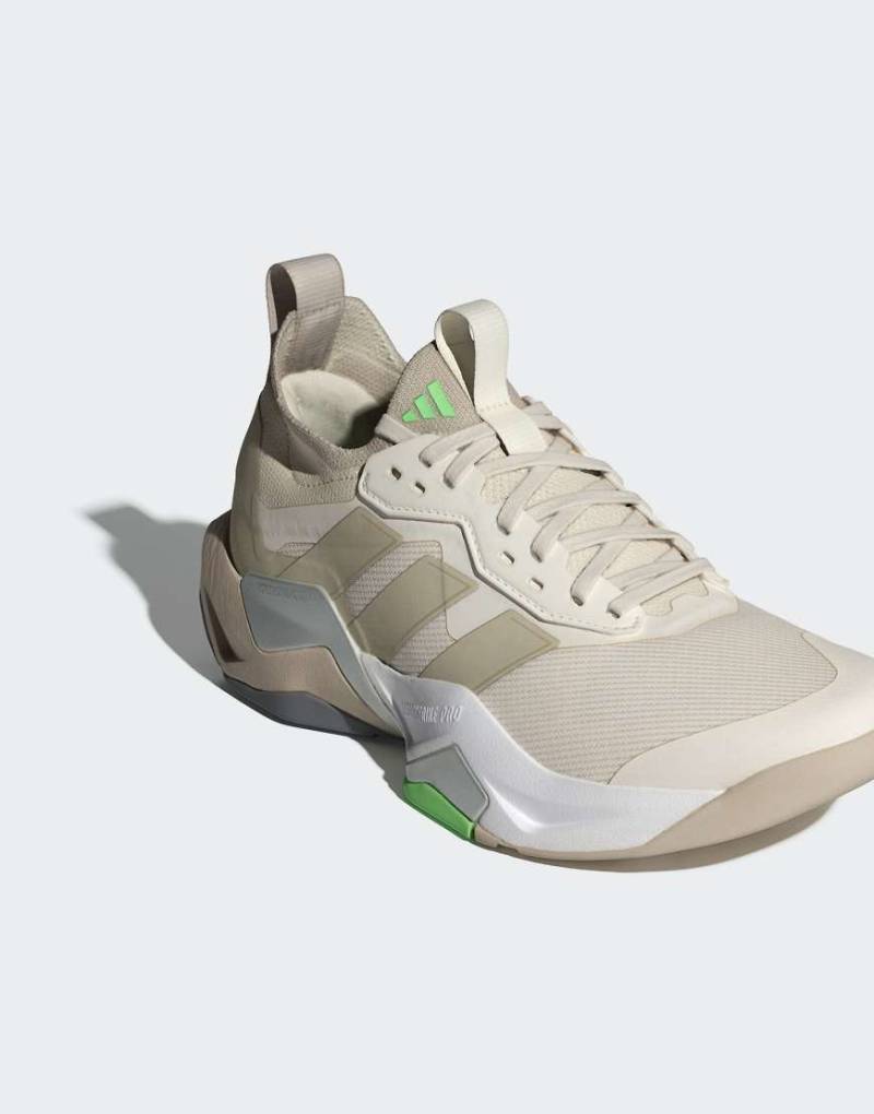 adidas Performance - Rapidmove ADV 2 - Sportschuhe in Kalkweiß/Beige/Lime Bur von adidas performance