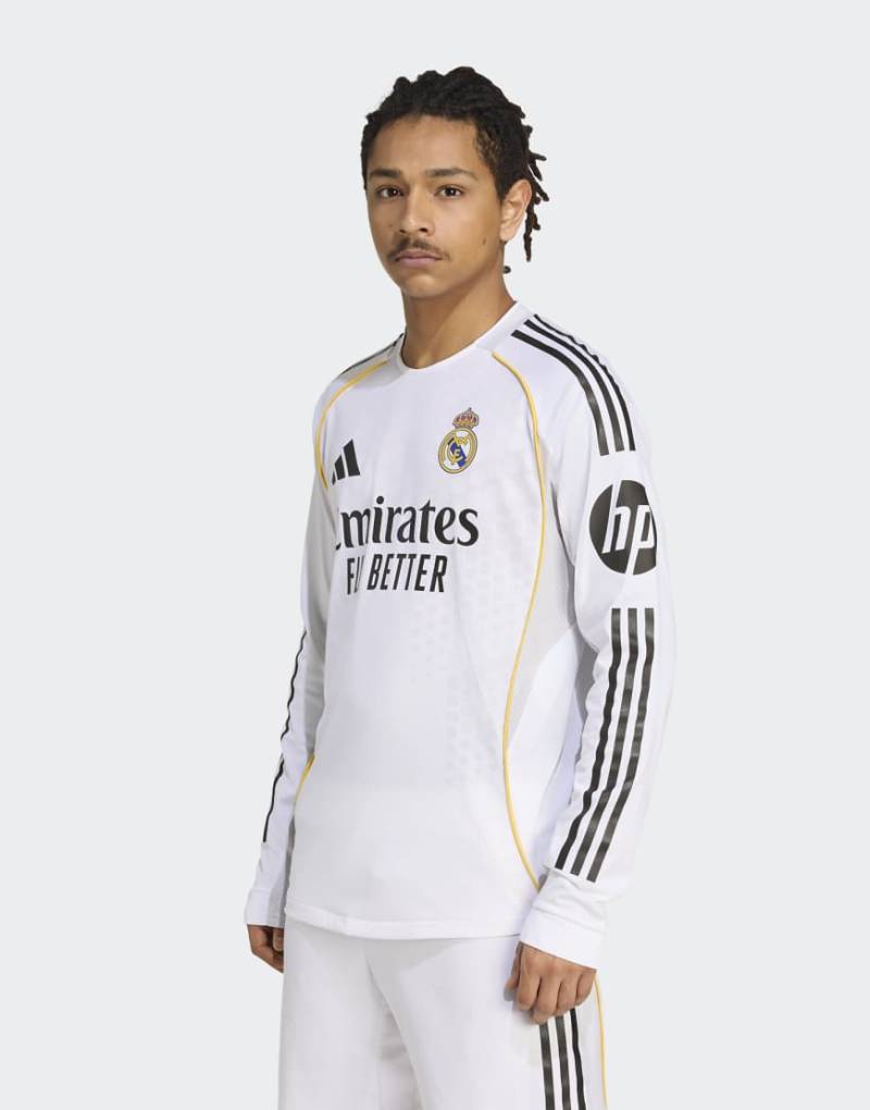adidas Performance - Real Madrid 25/26 Authentic - Langärmliges Heim-Trikot in Weiß von adidas performance