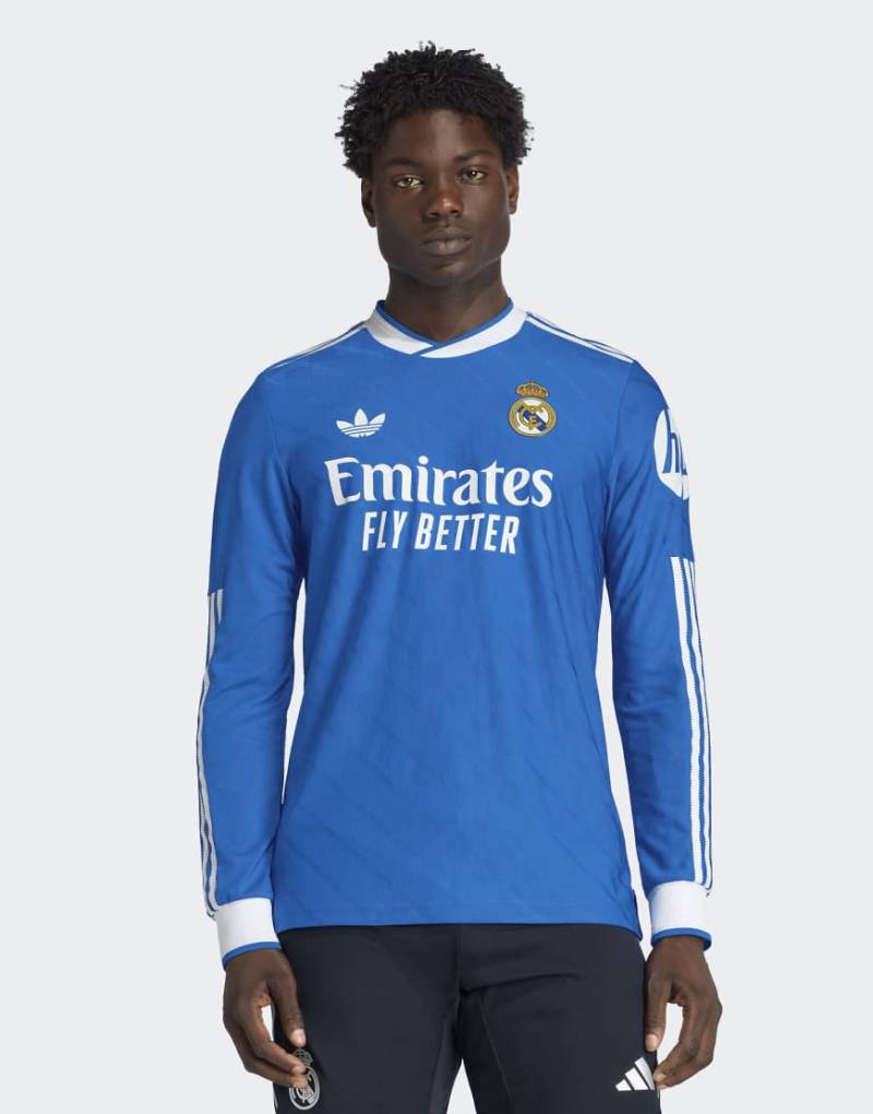 adidas Performance - Real Madrid 25/26 Authentic - Third - Langärmliges Ausweichtrikot in Blue Bird-Blau von adidas performance