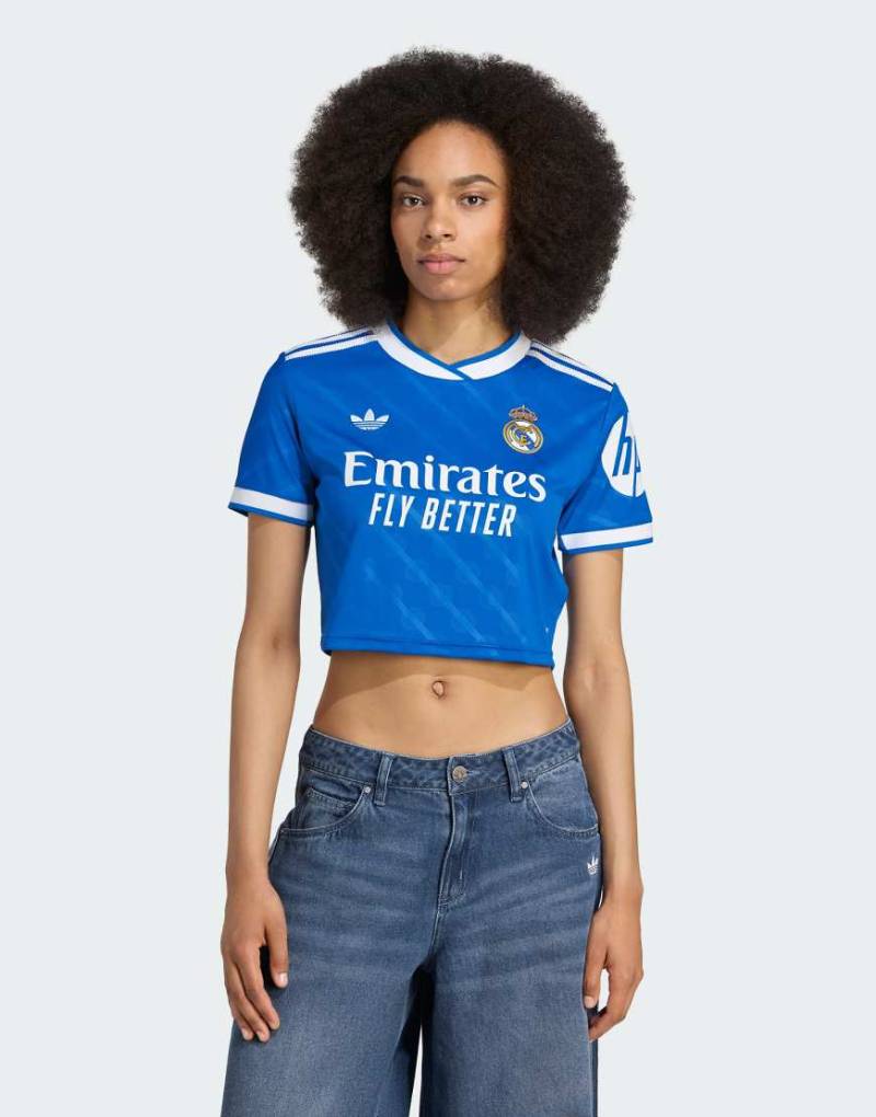 adidas Performance - Real Madrid 25/26 - Drittes Trikot in Blue Bird mit Cropped-Länge-Blau von adidas performance