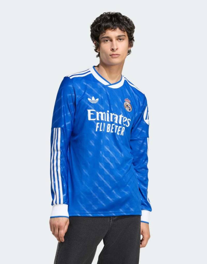 adidas Performance - Real Madrid 25/26 - Langärmliges Ausweichtrikot in Blue Bird-Blau von adidas performance