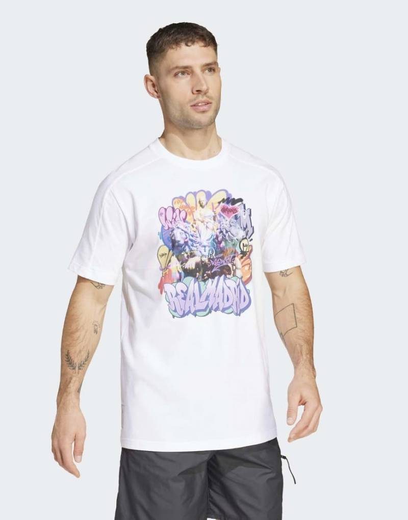 adidas Performance - Real Madrid - T-Shirt in Weiß von adidas performance