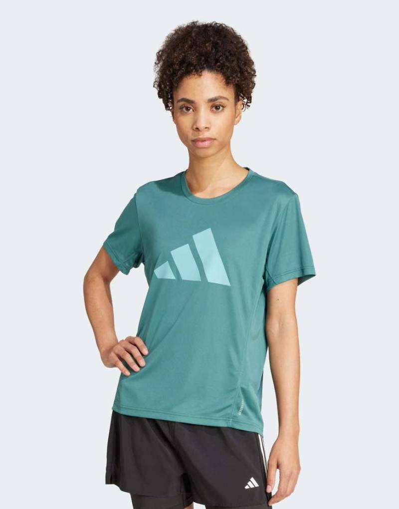 adidas Running - Run It - T-Shirt in Preloved Teal-Blau von adidas performance