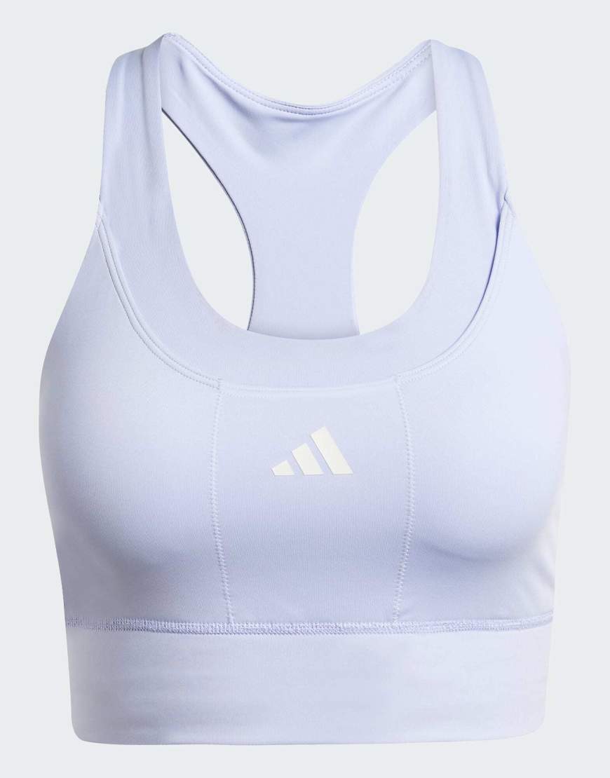 adidas Performance - Run Pocket - BH in Violet Tone mit mittlerer Stützkraft-Lila von adidas performance