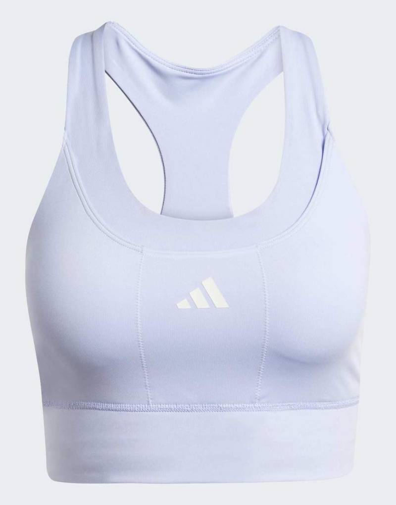 adidas Performance - Run Pocket - BH in Violet Tone mit mittlerer Stützkraft-Lila von adidas performance