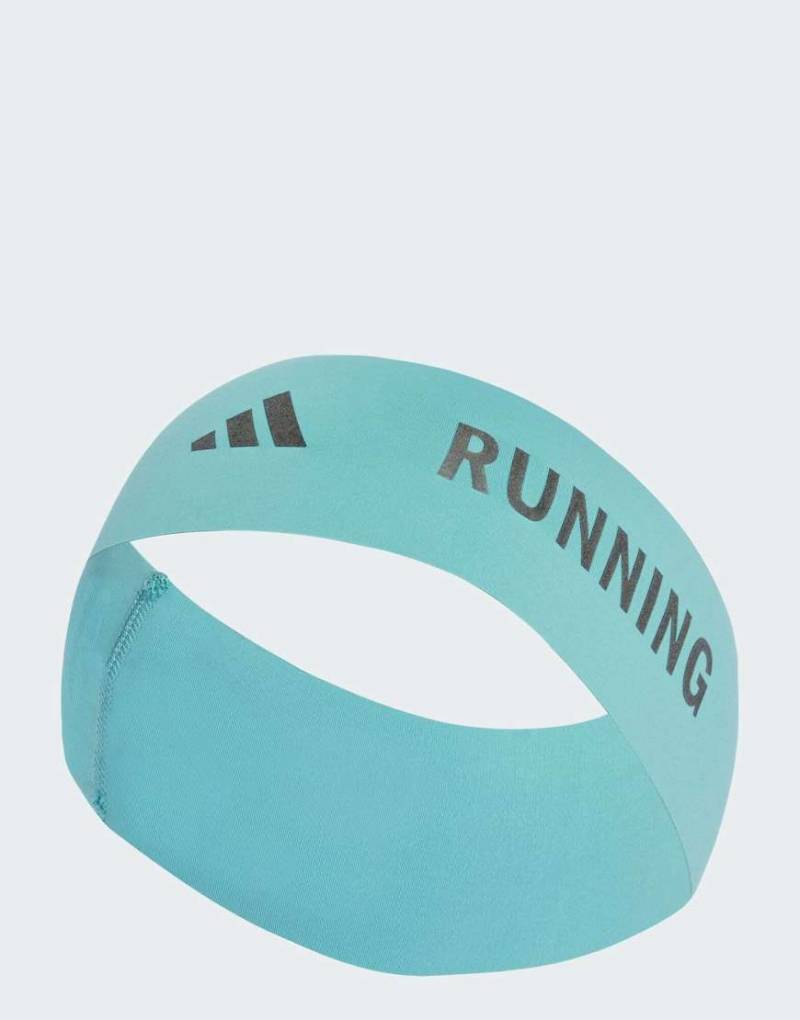 adidas Performance - Running Climacool - Stirnband in Mint-Ton/reflektierendem Schwarz-Grün von adidas performance